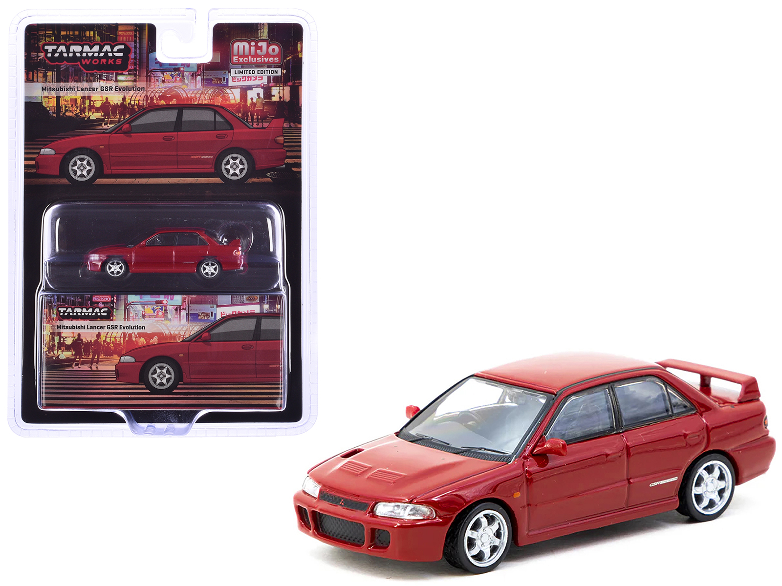 Mitsubishi Lancer GSR Evolution RHD (Right Hand Drive) Red "Global64" Series 1/64 Diecast Model Car by Tarmac Works