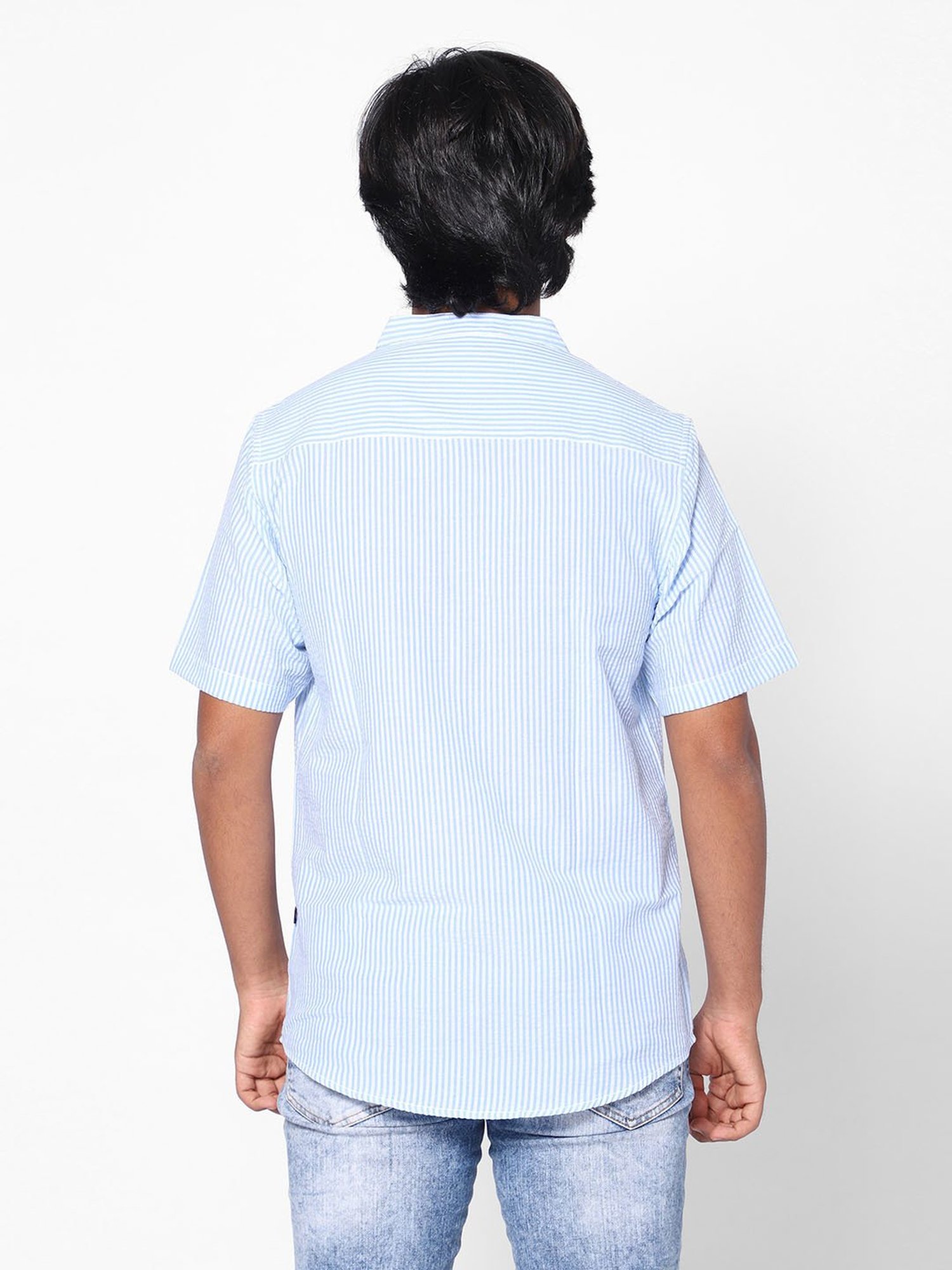 TeenTrums Boys Blue Striped Shirt