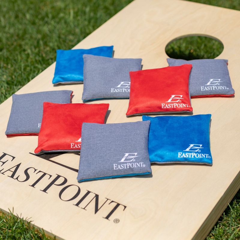 EastPoint Sports Solid Wood Bean Bag Toss Cornhole Yard Game Board Set with Bags