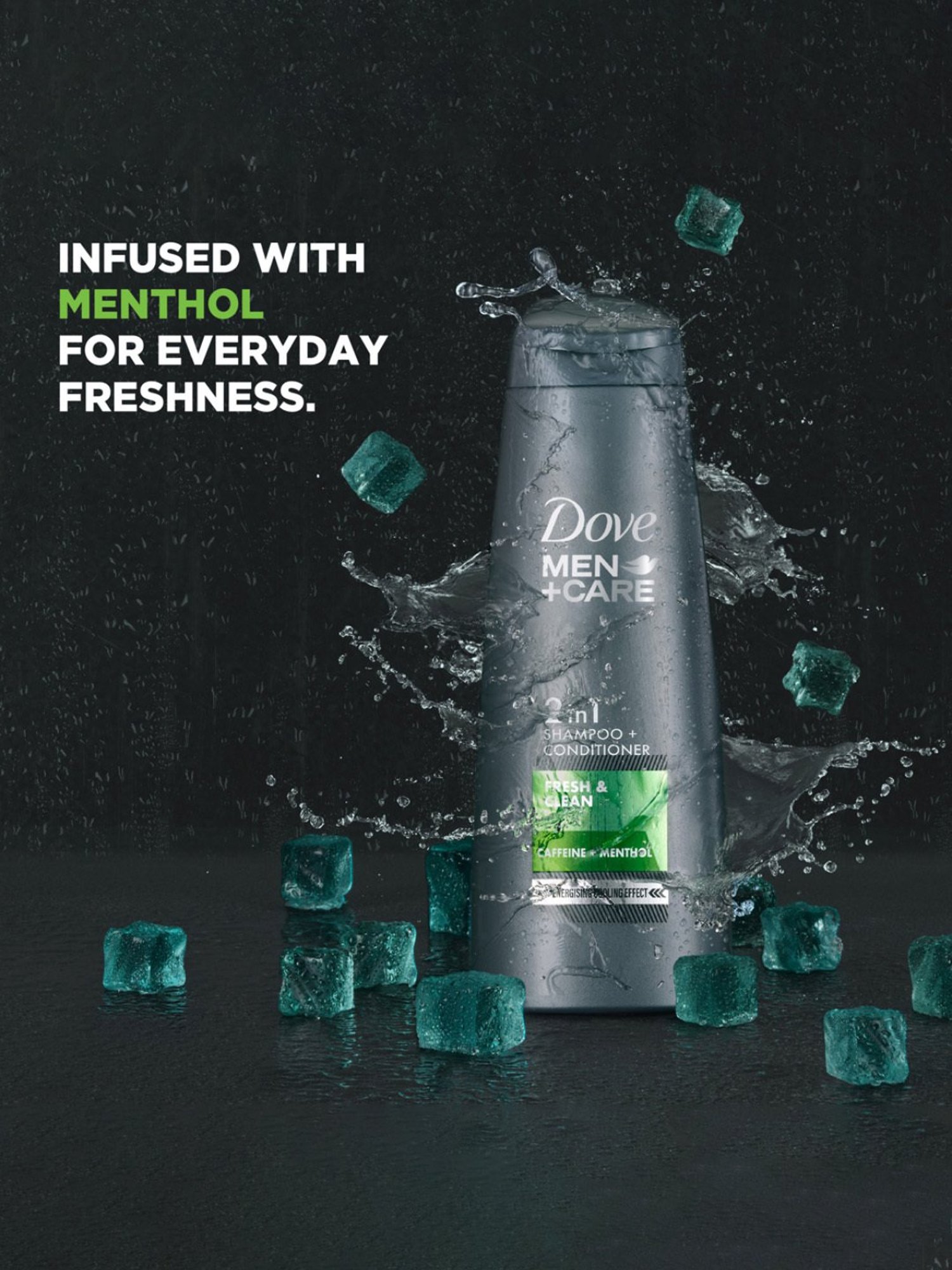 Dove Men+Care Fresh & Clean 2 in 1 Shampoo+Conditioner - 180 ml