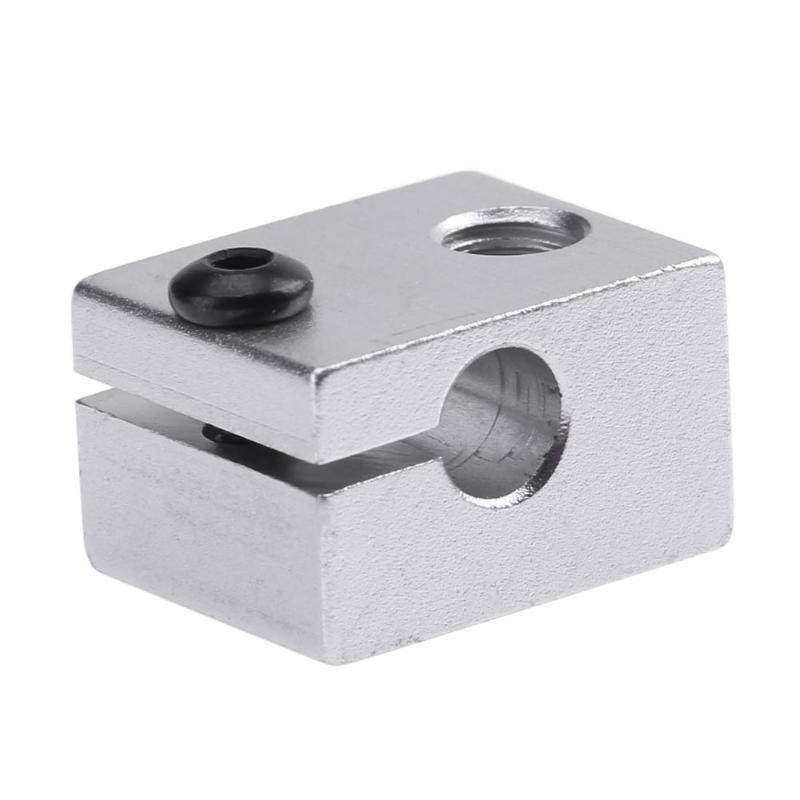 3D Printer Accessories Extruder All-metal Oxide Blasting V6 Heating Aluminum Block for Extruder Hotend Heating 3D Printers