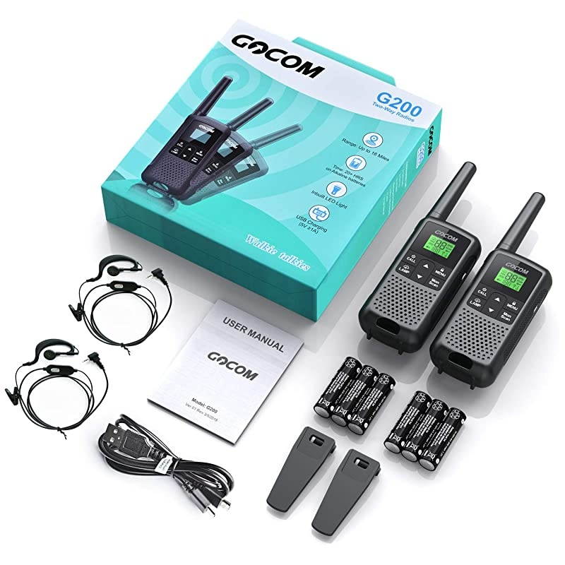 Walkie Talkies For Adults TwoWay Radio 2662 Channels USB Rechargeable Walkie Talkies Long Range VOX amp NOAA Weather Scan Hands Free LED Flashlight For Outdoor Hiking Camping Travel Excursion