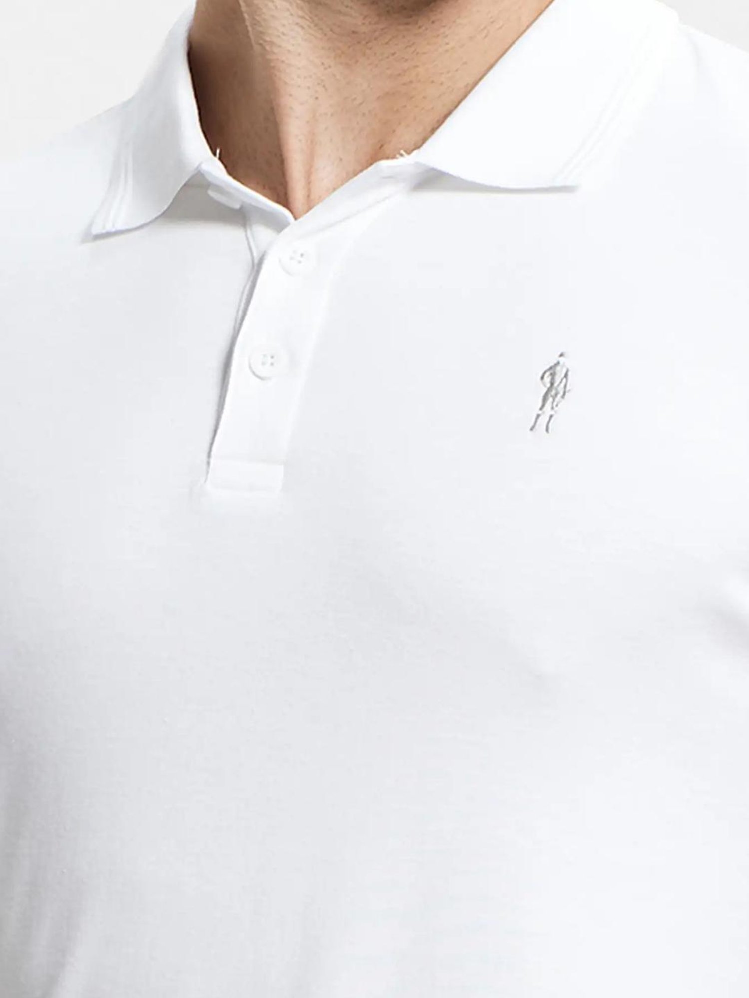 Jockey 3912 White Super Combed Cotton Rich Half Sleeves Polo T-Shirt