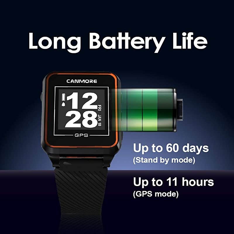 TW353 GPS Golf Watch Essential Golf Course Data and Score Sheet Minimalist amp User Friendly 38000+ Free Courses Worldwide 4ATM Waterproof 1Year Warranty Orange
