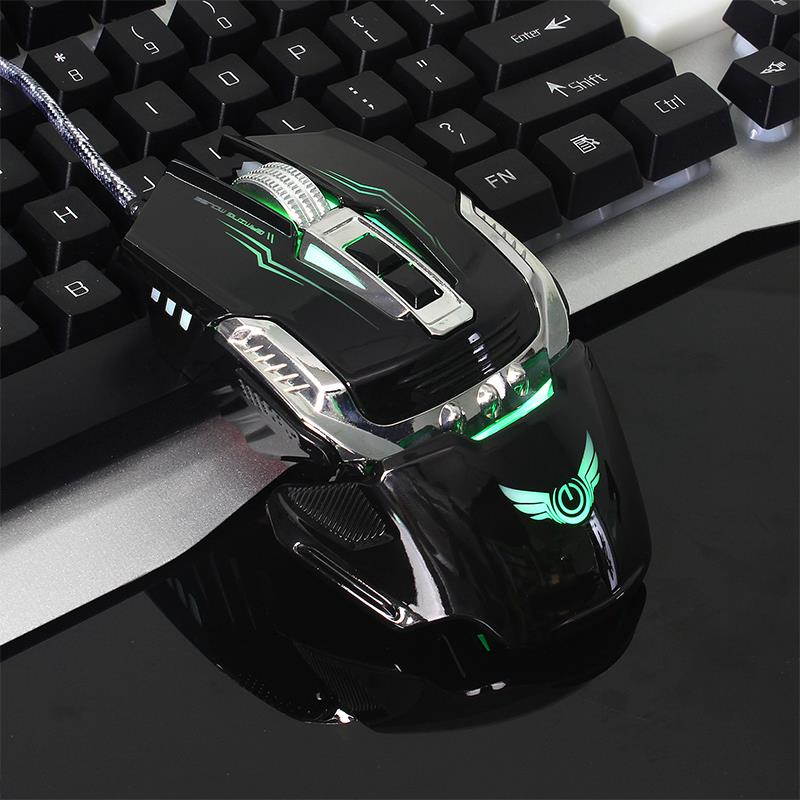 X900 macro definition esports mouse wired gaming mouse 4 files adjustable DPI white red blue black four colors color - white