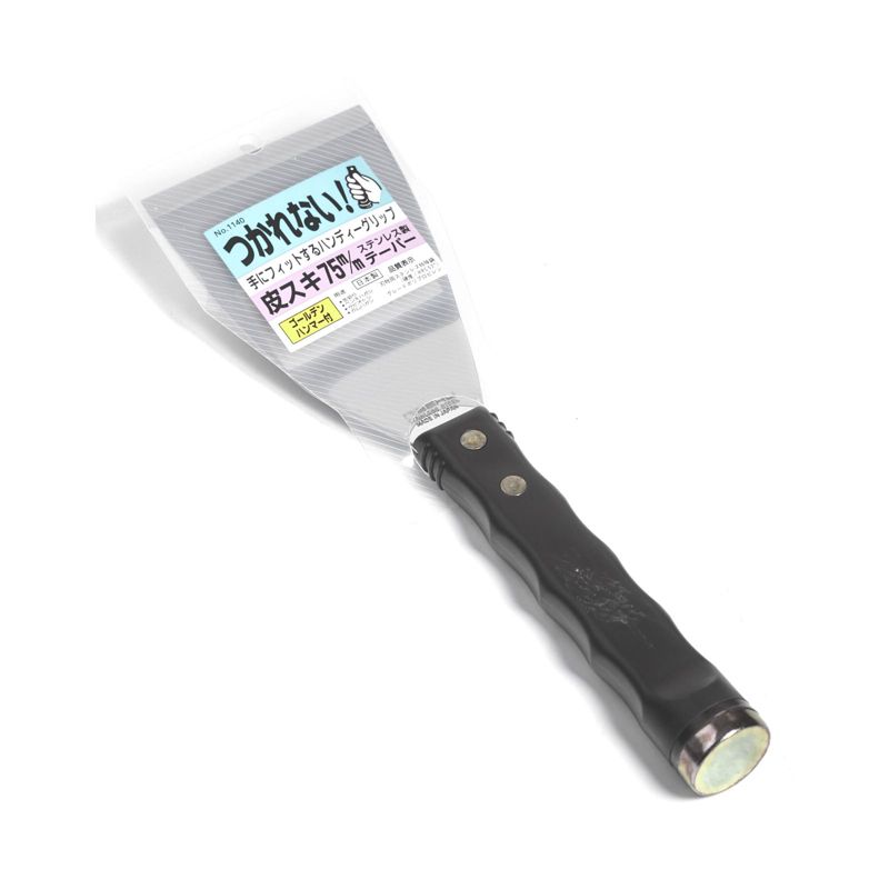 Nisaku Japanese Stainless Steel Curved Scraper Knife with Hammer End, 3-Inch Blade.