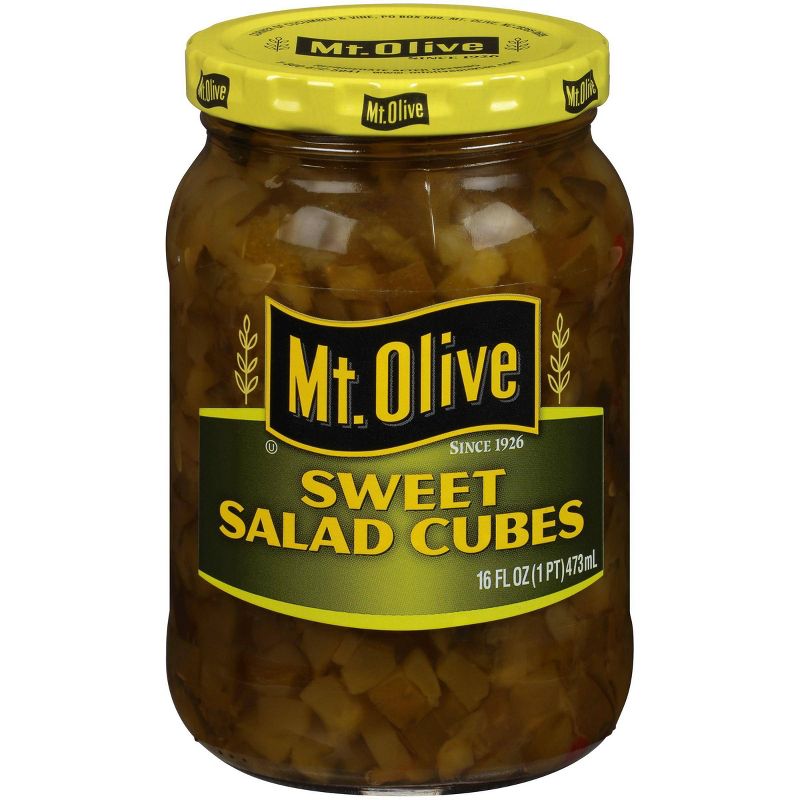 Mt. Olive Sweet Salad Pickle Cubes - 16oz