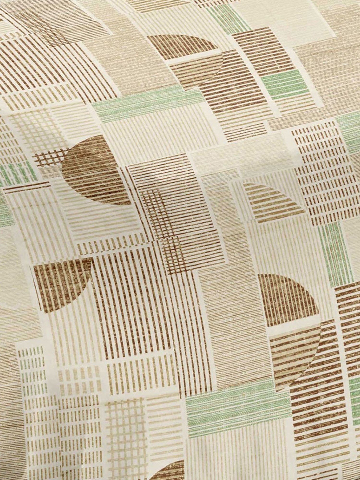 Ariana Rome Geometric Beige 210 TC Cotton Super king Bedsheet with 2 Pillow Covers