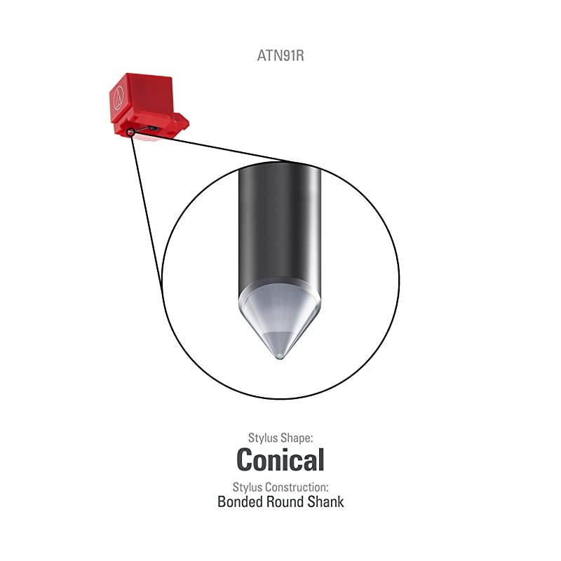 ATN91R Replacement Conical Turntable Stylus for AT91R