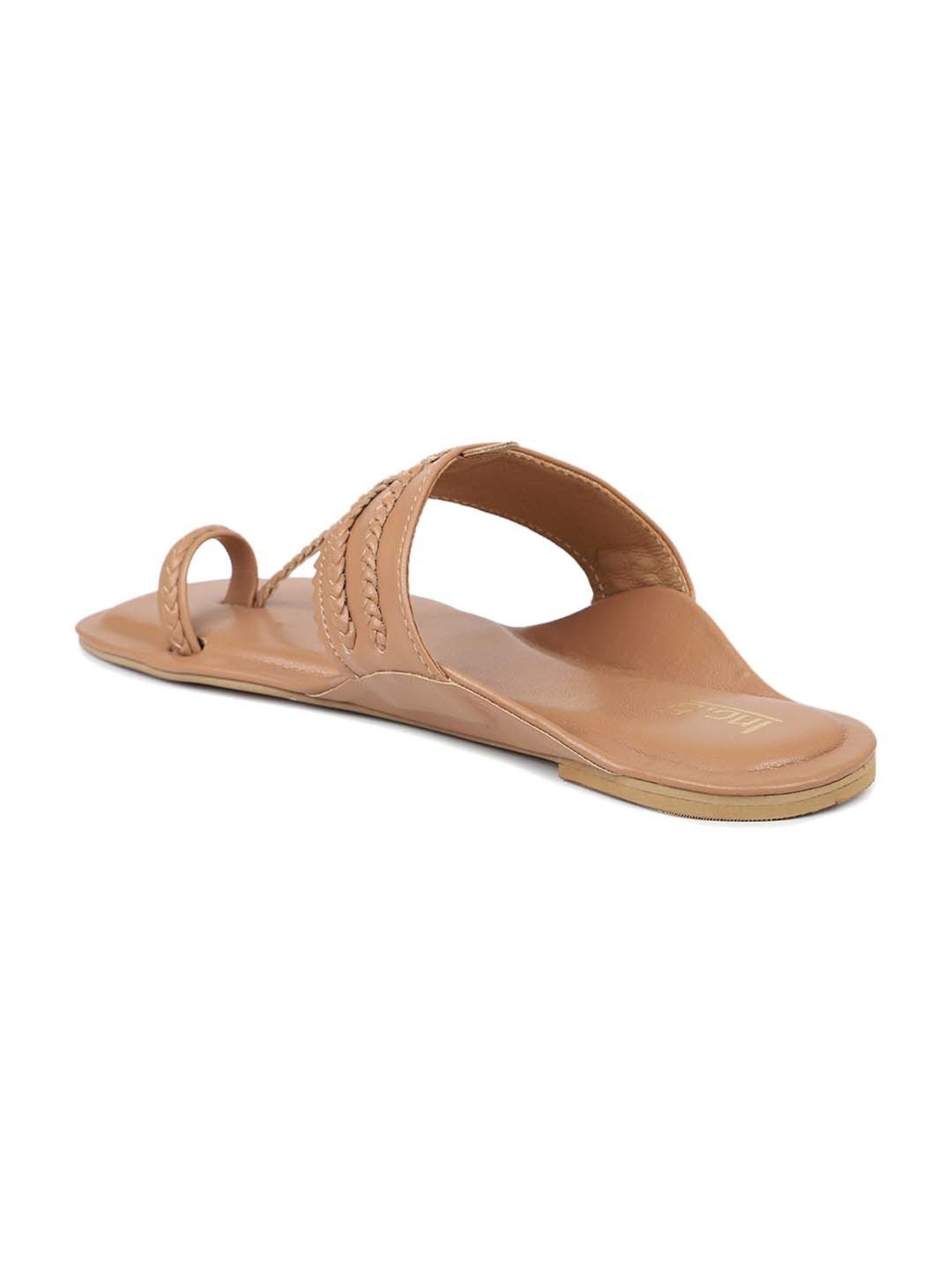 Inc.5 Women's Dark Beige Toe Ring Sandals