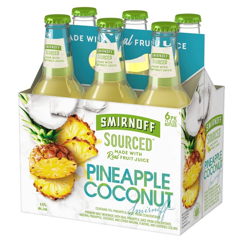 Smirnoff Sourced Pineapple Coconut - 6pk/11.2 fl oz Bottles