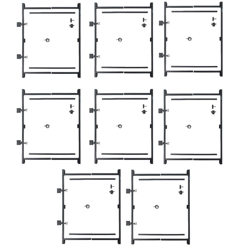Plow & Hearth - Pewter Wrought Iron Fence - Outdoor Garden Edging with Decorative Design