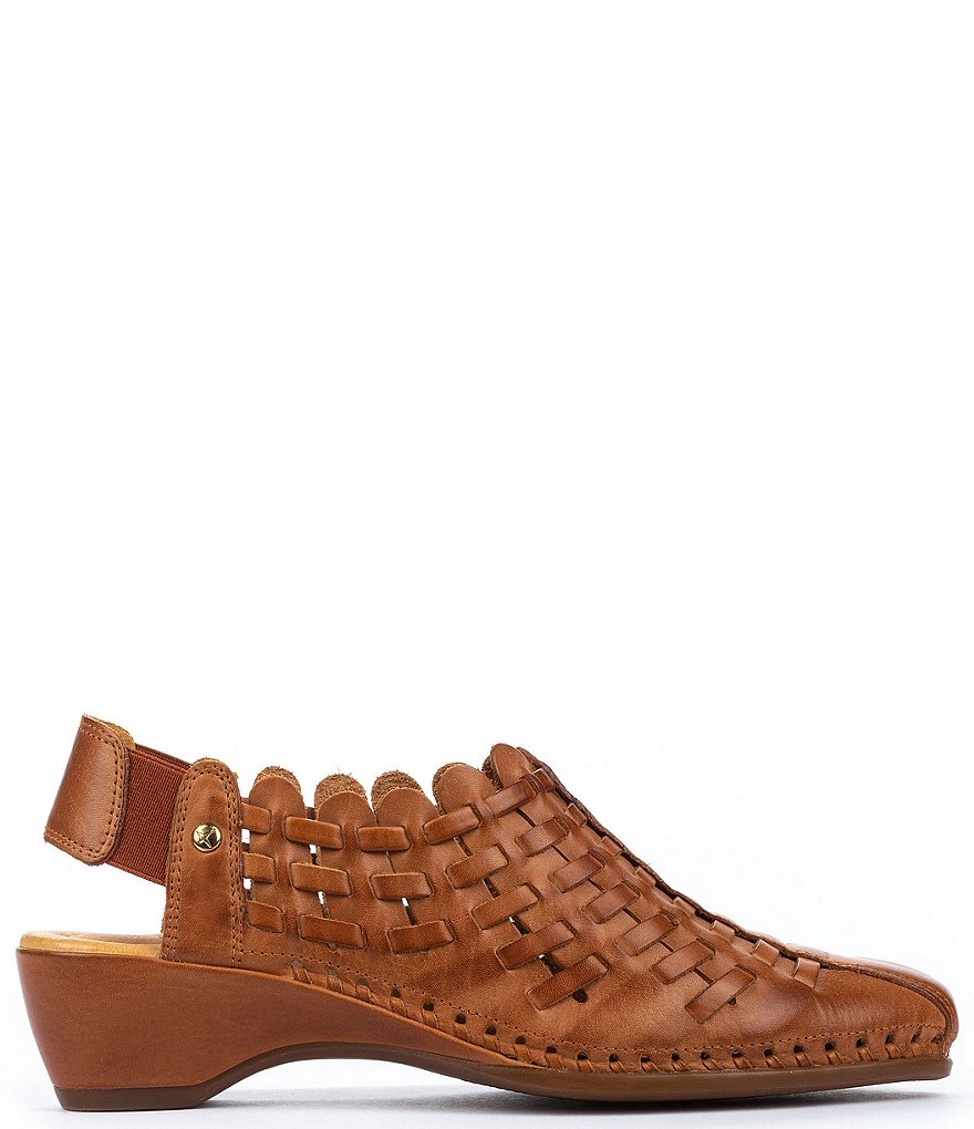 Pikolinos Romana W96 Leather Sling-Back Fisherman Wedges