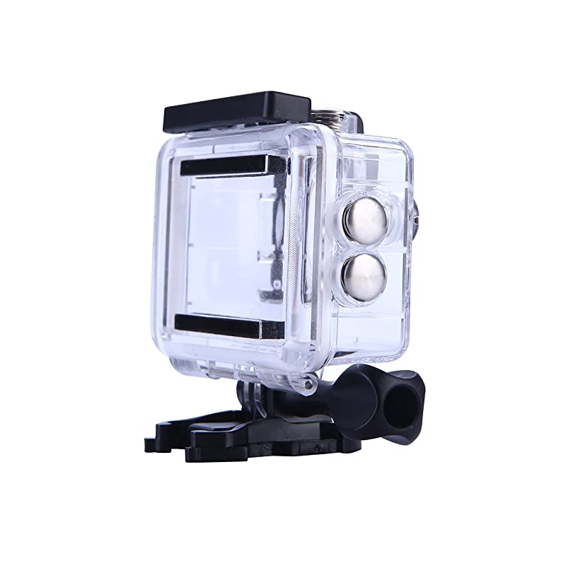 Action Camera Waterproof Case for AKASO EK7000 EK5000/ DBPOWER/Lightdow/Campark/WIMIUS/EKEN/ SJ4000/ ODRVM/Lightdow/APEMAN/NEXGADGET with Anti-Fog Inserts (Clear)