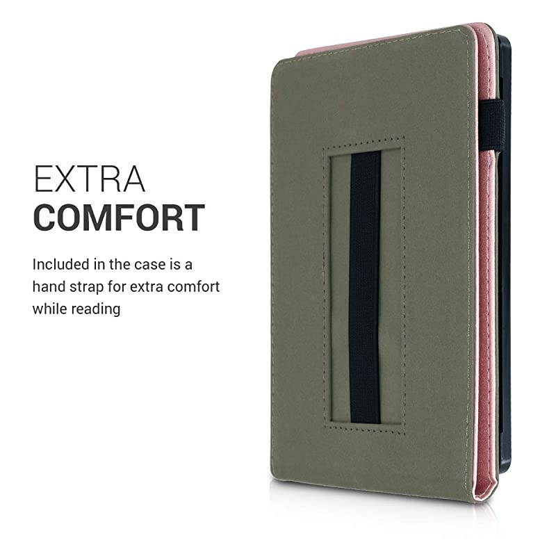Cover Compatible with Kobo Aura ONE - Case with Strap + Stand - Rose Gold