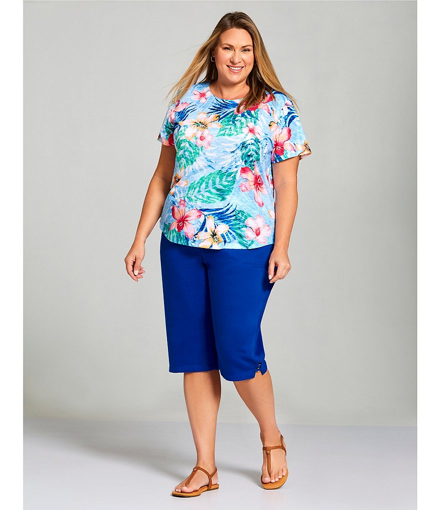 Vince Camuto Plus Size Tencel Drawstring Shorts