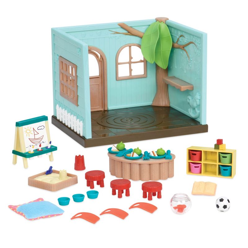 Li'l Woodzeez Toy School Set with Accessories 115pc - Schoolhouse Playset