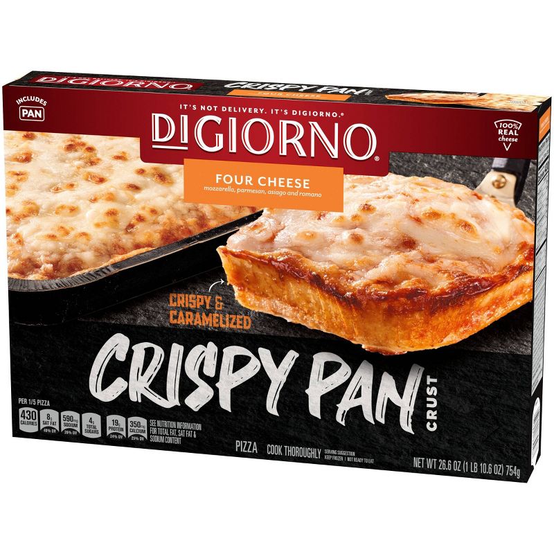DiGiorno Crispy Pan Four Cheese Frozen Pizza - 26.6oz