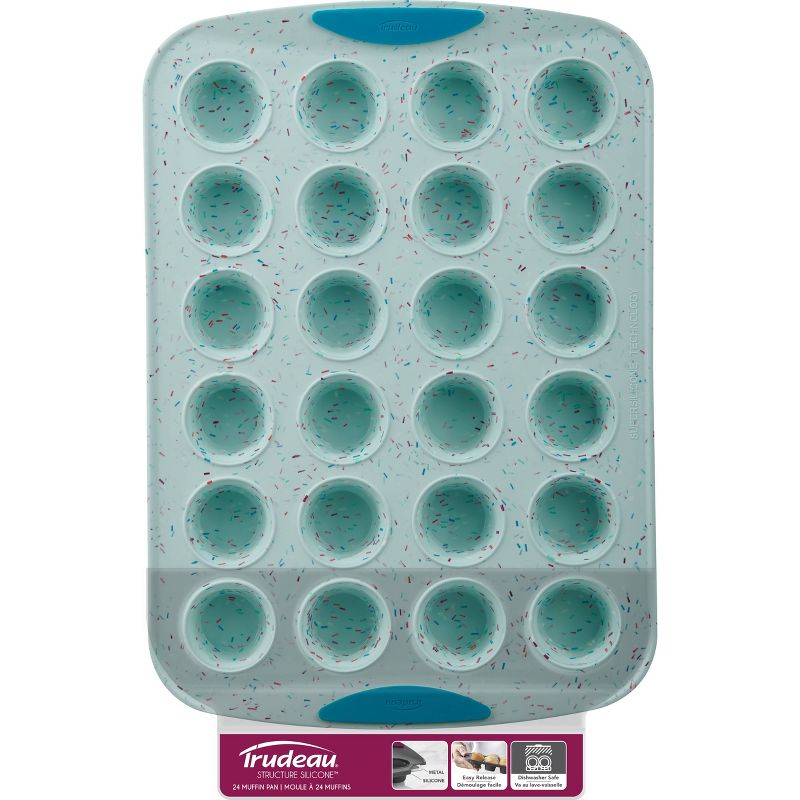 Trudeau 24ct Mini Muffin Pan Confetti Blue