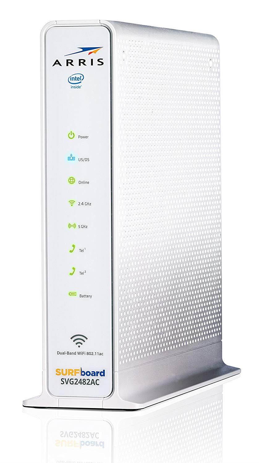 ARRIS Surfboard (24x8) Docsis 30 Cable Modem Plus AC1750 Dual Band Wi-Fi Router and Xfinity Telephone