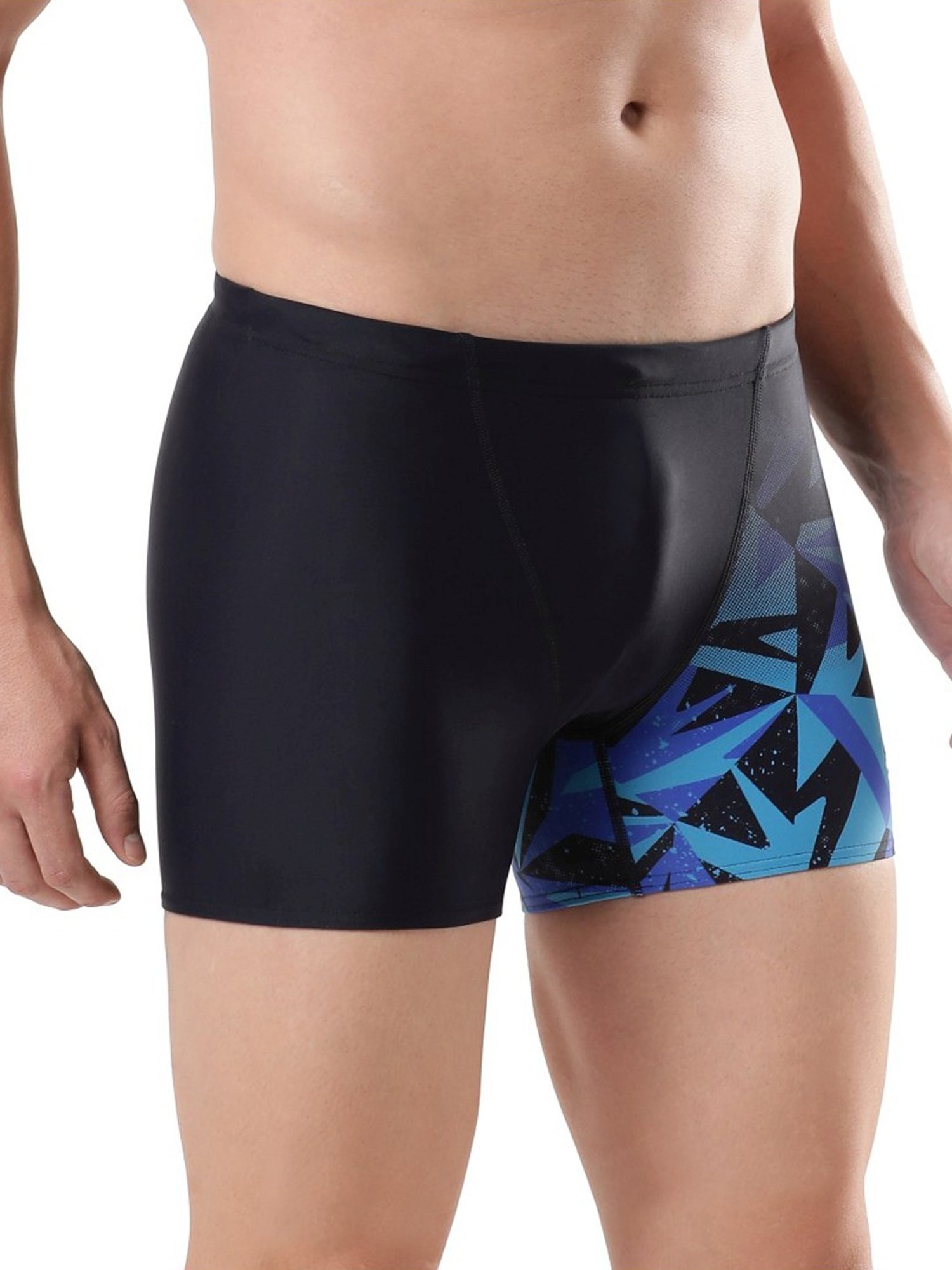 Speedo Shine Blue Regular Fit Printed Swim Shorts