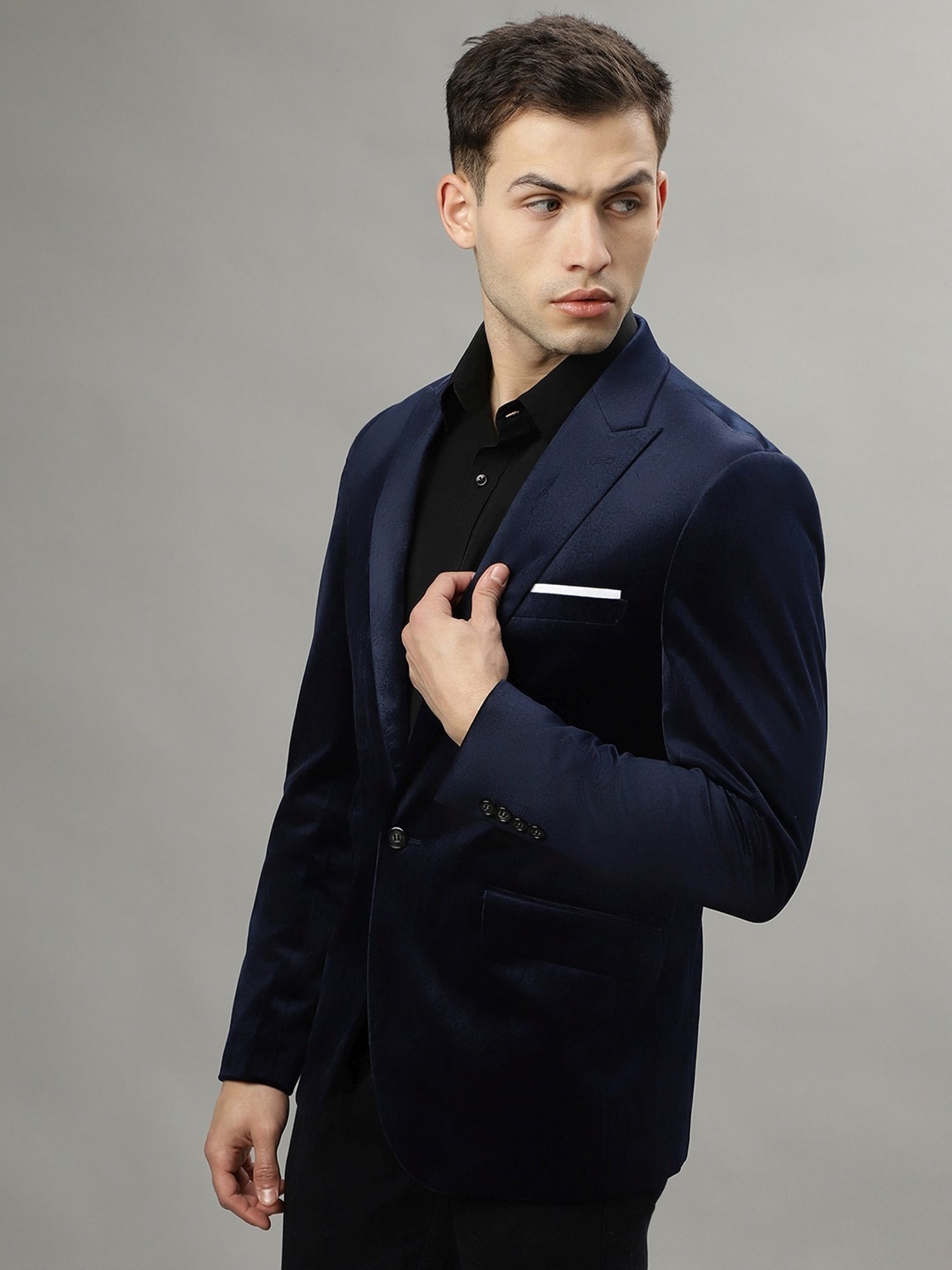 Lindbergh Dark Blue Slim Fit Blazer
