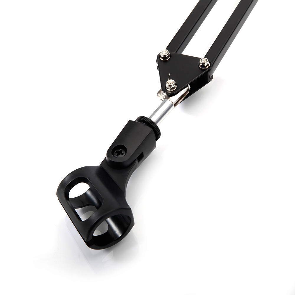 Desk Mic Microphone Suspension Boom Scissor Arm Stand Shock Mount Adjustable NEW