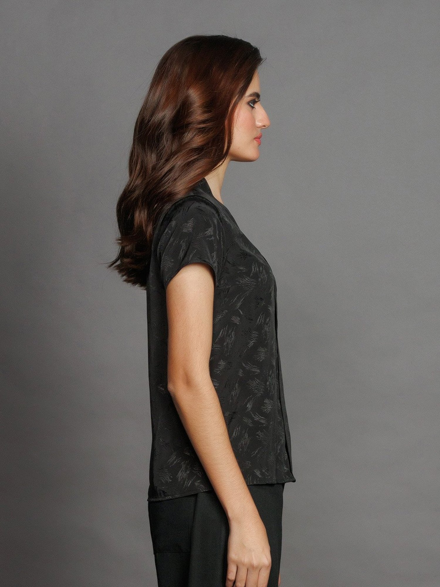 Zink London Black Regular Fit Top