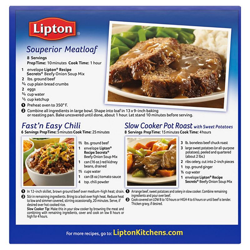 Lipton Recipe Secrets Soup & Dip Mix Beefy Onion 2.2oz