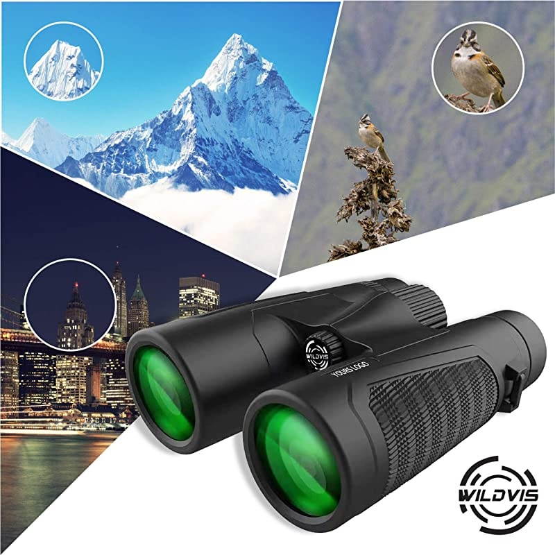 12x42 Binoculars for Adults Compact Binocular Prism BAK4 FMC Lens Waterproof HD Binoculars for Bird Watching Hunting with Carrying Bag