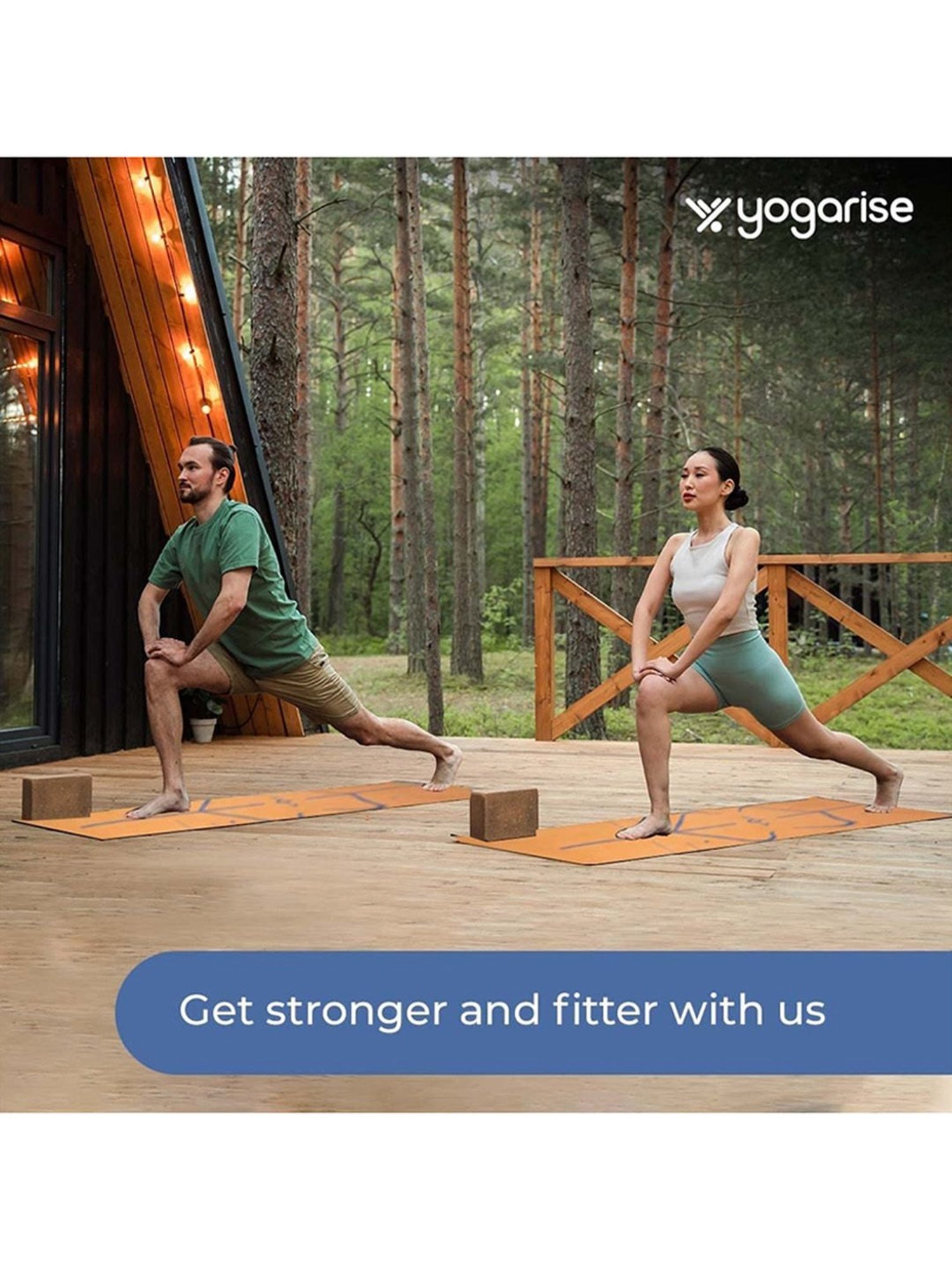 Yogarise Anti-Skid Yoga Mat Combo (Tan) Size - 6mm