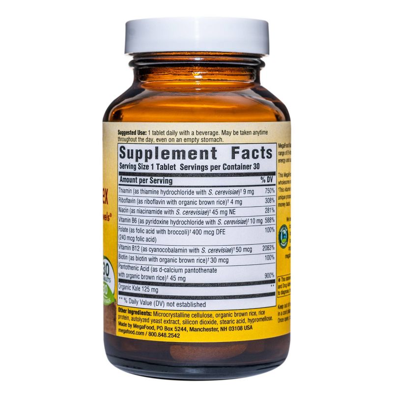 MegaFood Balanced B Complex Supplement - 30ct