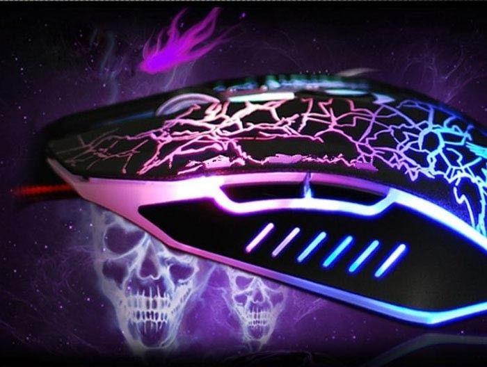 Comfortable Professional Colorful LED light Optical Wired Gaming Mouse Mice *1