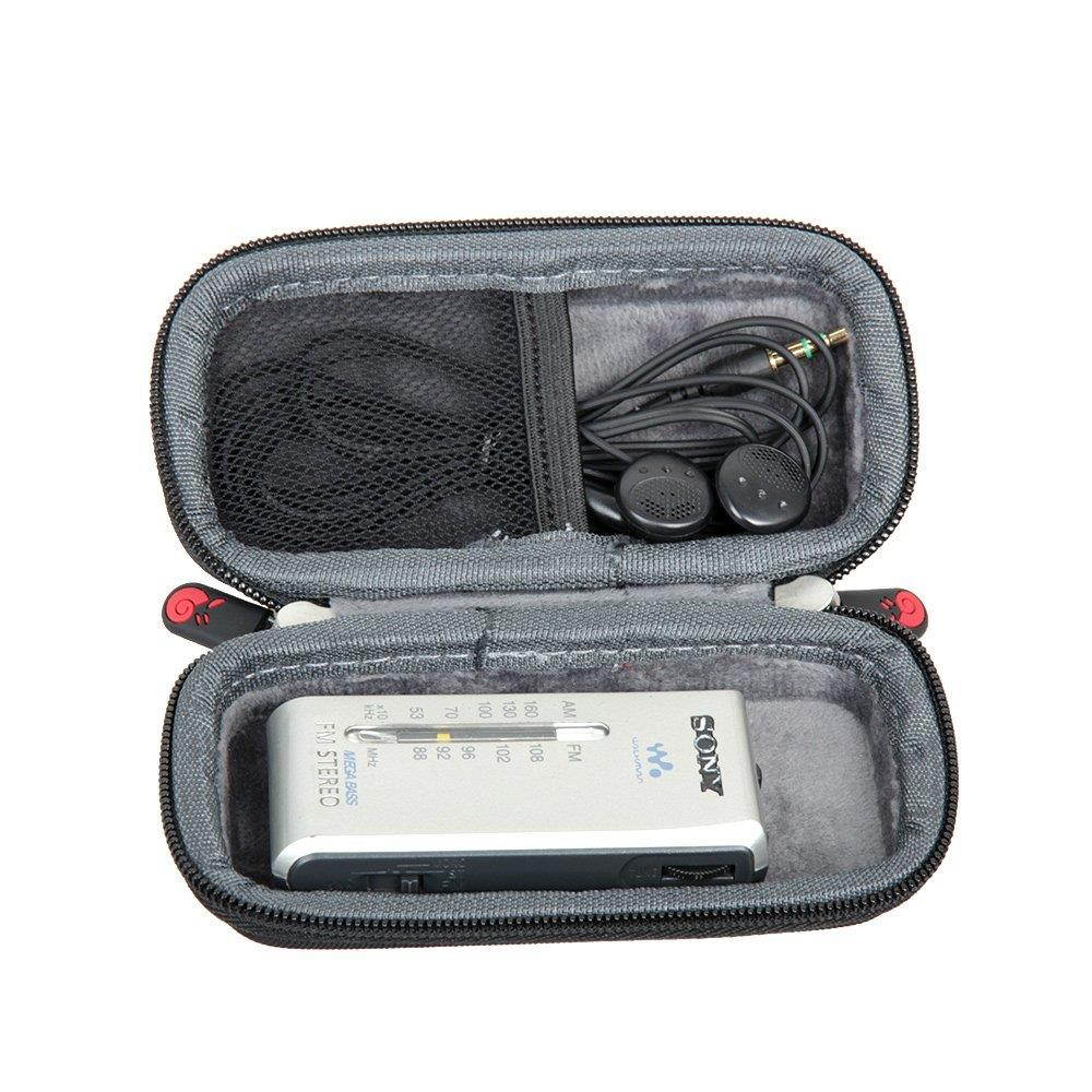 Hermitshell Travel Case Fits Sony SRF-S84 FM/AM Super Compact Radio Walkman MDR Fontopia Ear-Bud