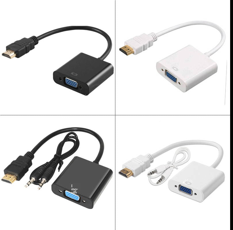 HDMI to VGA adapter computer conversion cable with audio converter