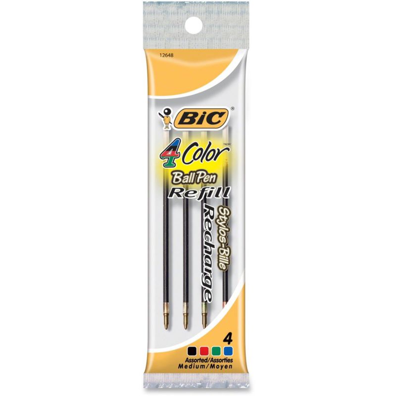 Bic Recharge 4-Color Retractable Pen Refills