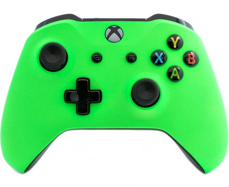 "Soft Touch Neon Green" Xbox One S UN-MODDED Custom Controller Unique Design (with 3.5 jack)