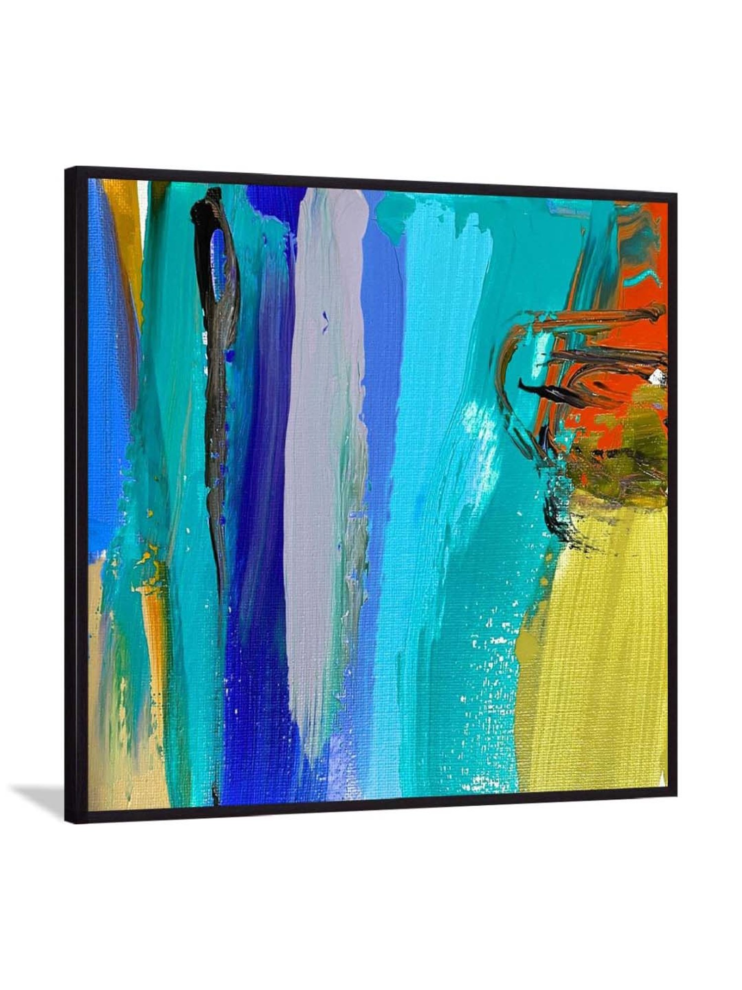 ARTE'VENUE Joyful Modernist Multicolor Canvas Wall Arts - Set of 2 (11 X 11 inch Each)