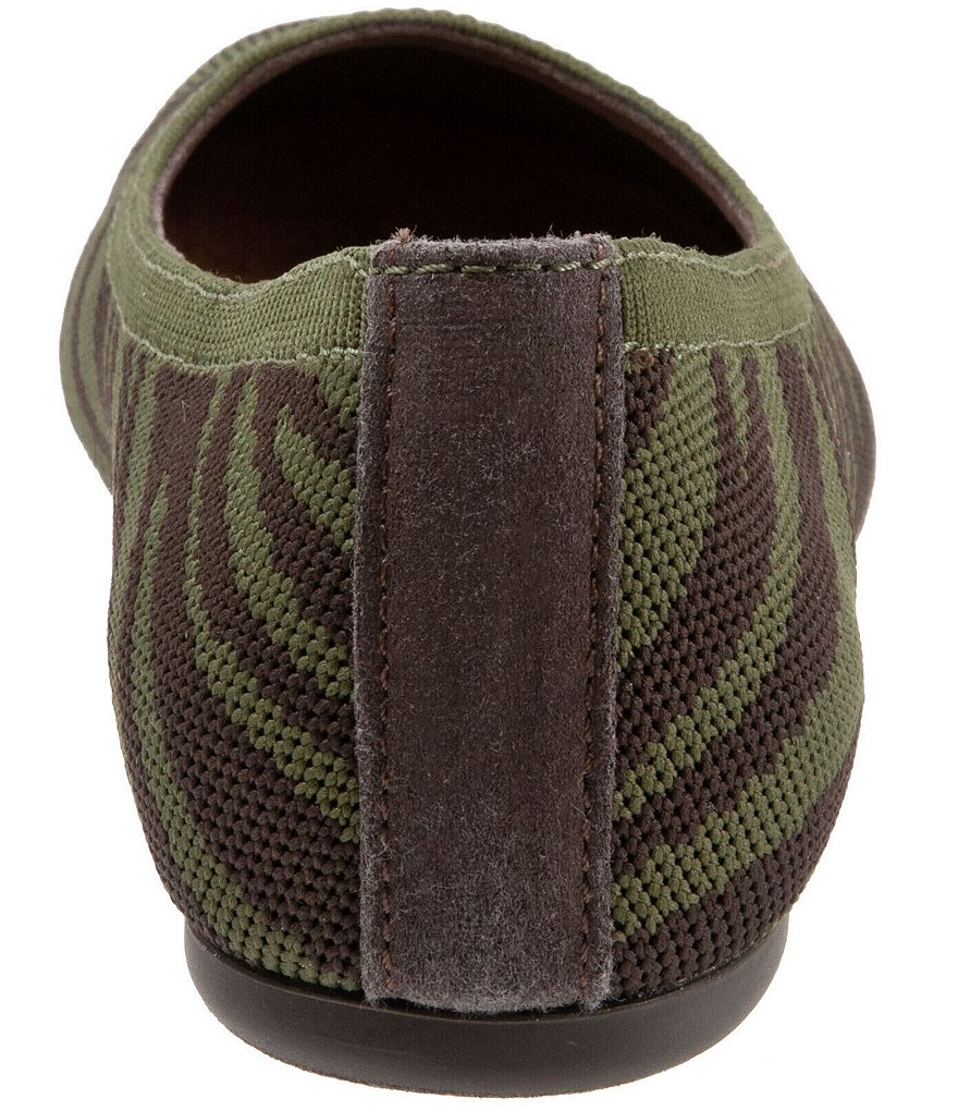 SoftWalk Sonora Tiger Print Knit Ballerina Flats