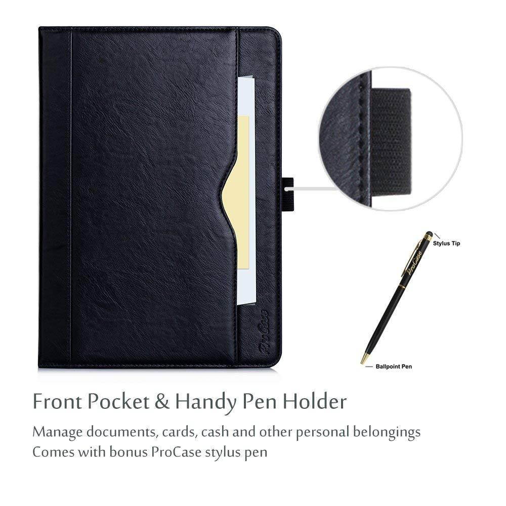 iPad Pro 9.7 Case - ProCase Stand Folio Case Cover for Apple iPad Pro 9.7 Inch 2016, with Multiple Viewing Angles, Document Card Pocket (Black)