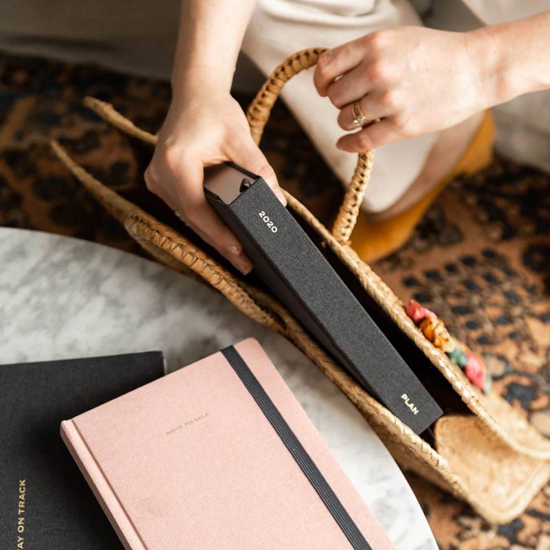 Wit & Delight Lined Journal Pink Linen Note to Self