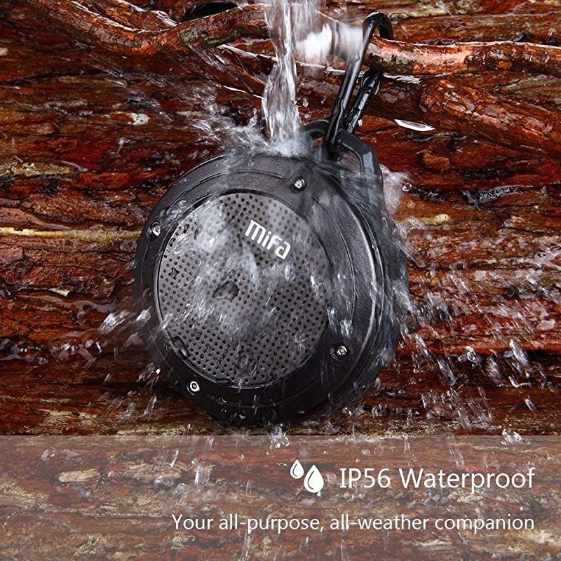 Bluetooth Speaker  F10 Portable Speaker with Enhanced 3D Stereo Bass Sound IP56 Dustproof Waterproof 10Hour Playtime Builtin Mic Micro SD Card Slot USB Audio Input