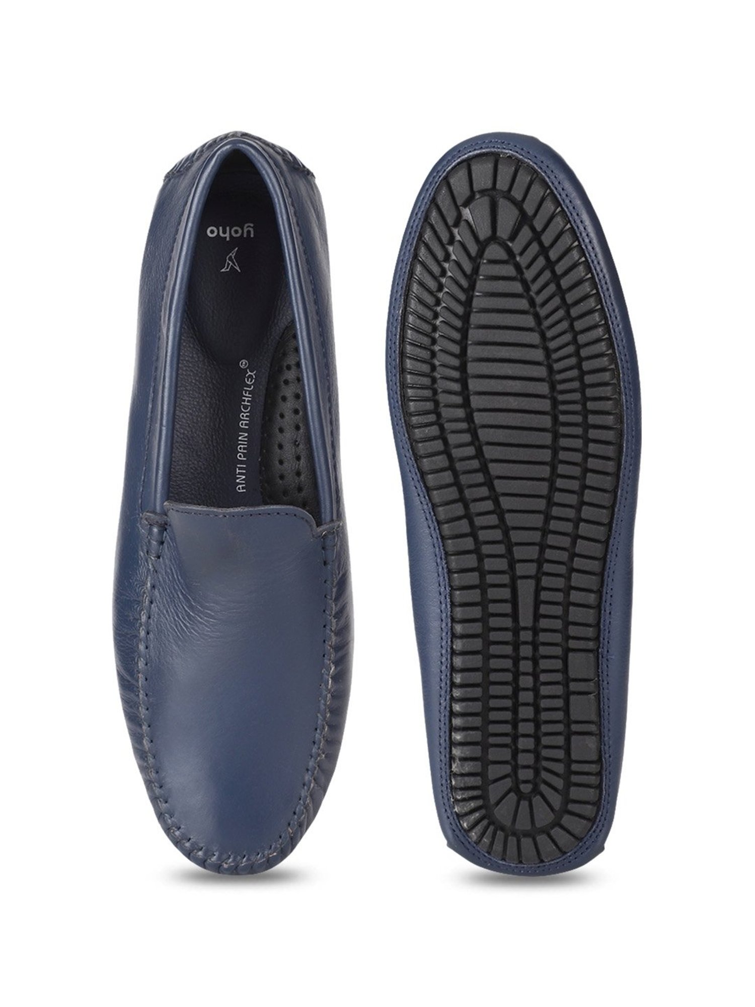Yoho Men's Anti Pain Archflex Blue Loafers