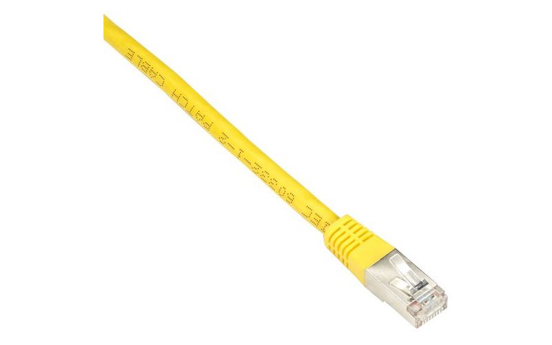 Black Box Cat6 250-MHz Shielded, Stranded Cable SSTP (PIMF), PVC, Yellow, 30-ft. (9.1-m) - 29.86 ft Category 6 Network Cable for Network Device