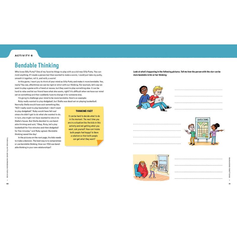 Thriving with ADHD Workbook for Kids - by Kelli Miller (Paperback)