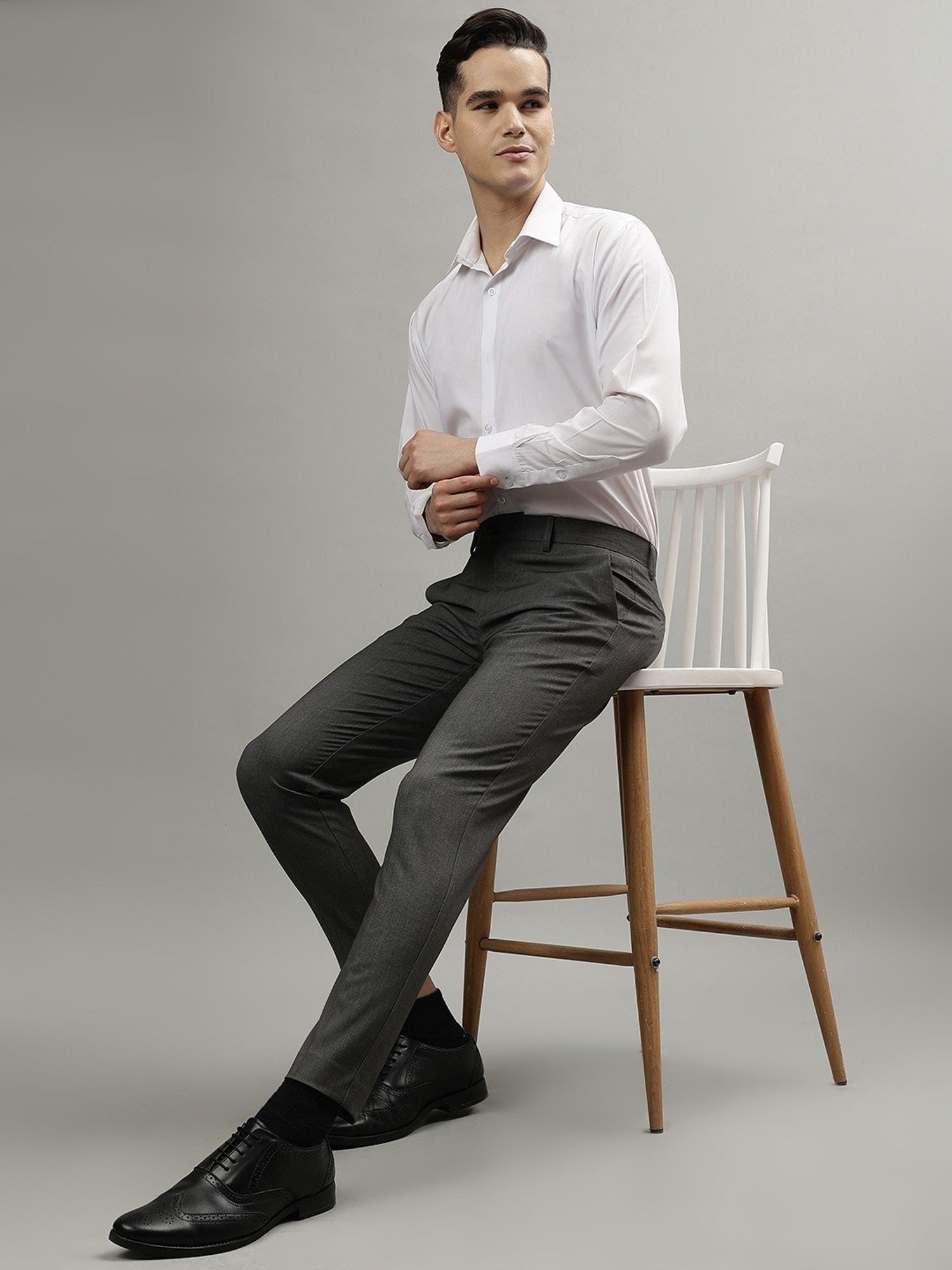 Lindbergh Grey Slim Fit Trousers