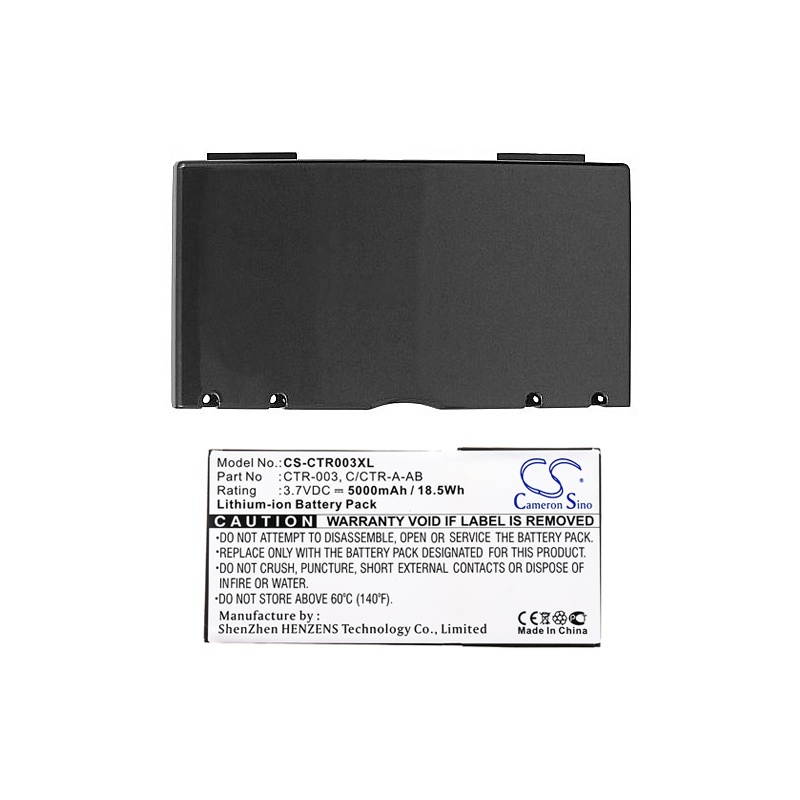 Extended Battery With Back Cover for Nintendo C/CTR-A-AB CTR-003 3DS CTR-001 NEW