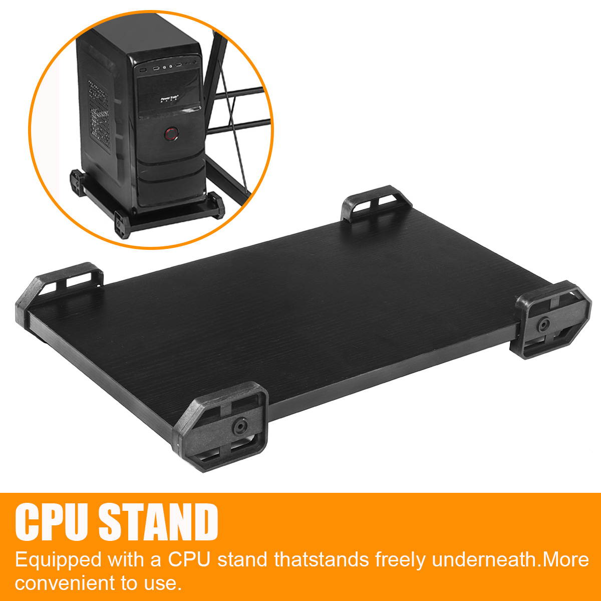 Gaming Desk, L-Shaped Professional E-Sport Gamer Workstation with Keyboard Drawer & High Class Wood Surface, Ergonomic PC Gaming Table for Home Office,Grey Black,GT146