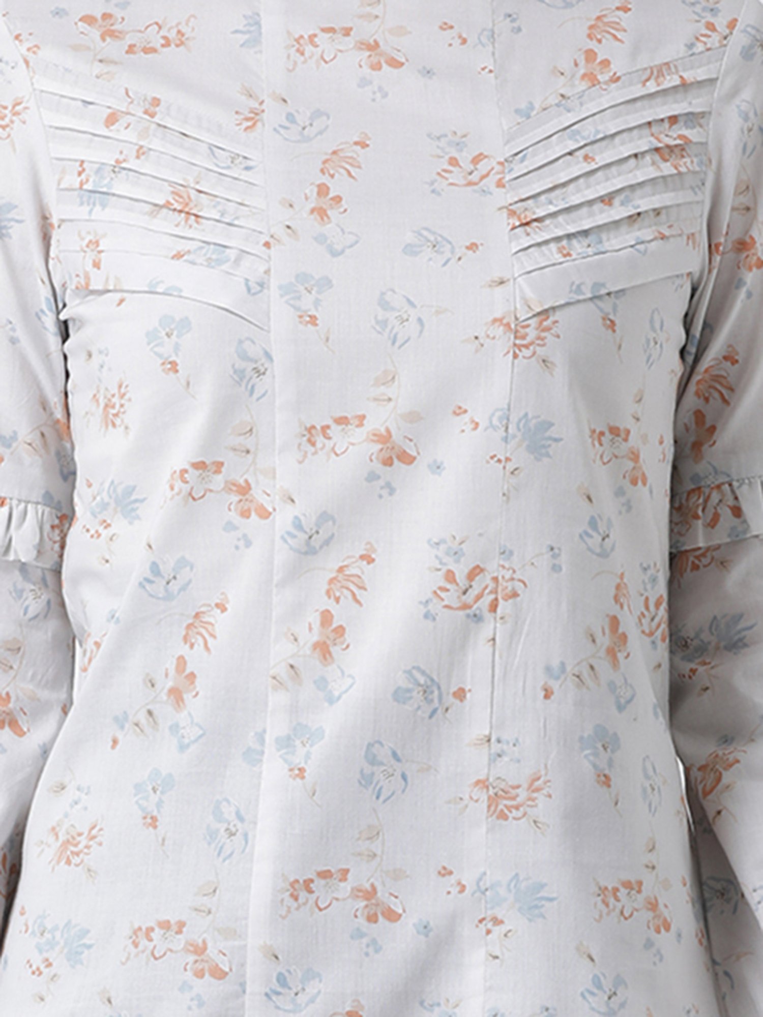 KASSUALLY White Printed Cotton Top