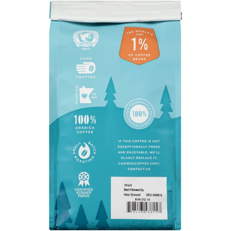 Caribou Coffee Brazil Dark Roast Ground Coffee - 10oz